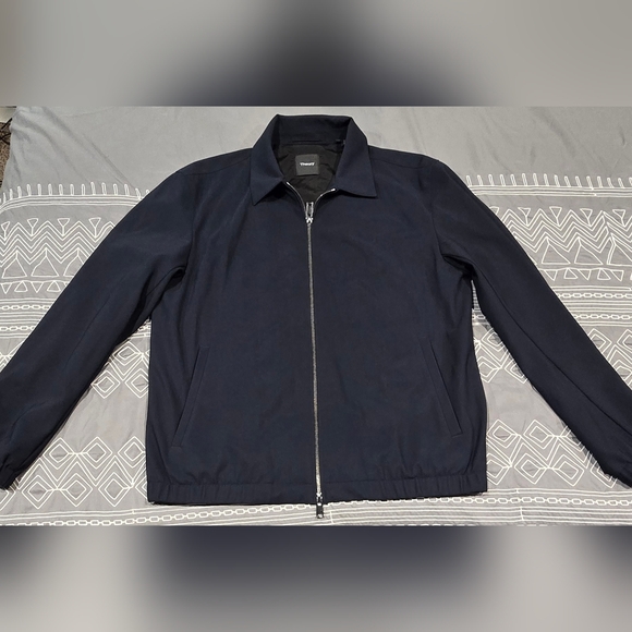 Theory Other - Theory Brody Precision Ponte Zip Front Navy Jacket Size Large